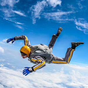 Fallschirmsprung solo