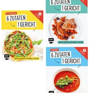 Kochbuch-Paket: Genial einfach! 6 Zutaten - 1 Gericht (3 Bücher)