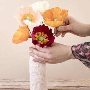 Papierblumen basteln