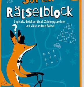 Super Rätselblock ab 10 Jahren.Logicals, Brückenrätsel, Zahlenpyramiden und viele andere Rätsel