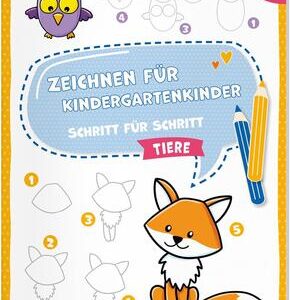 Zeichnen für Kindergartenkinder. Schritt für Schritt. Tiere
