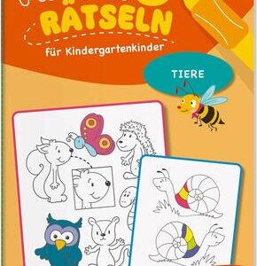 Malen und Rätseln für Kindergartenkinder. Tiere
