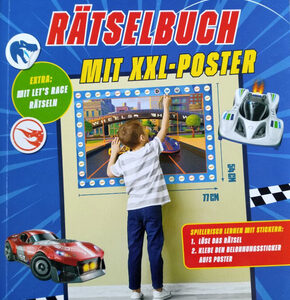 Rätselbuch mit XXL-Poster Hot Wheels - Rätseln & Stickern (Einband gerissen)