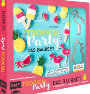 Tropical Party - das Backset mit Rezepten und Ananas- und Flamingo-Ausstecher aus Edelstahl - Limitierte Sonderausgabe