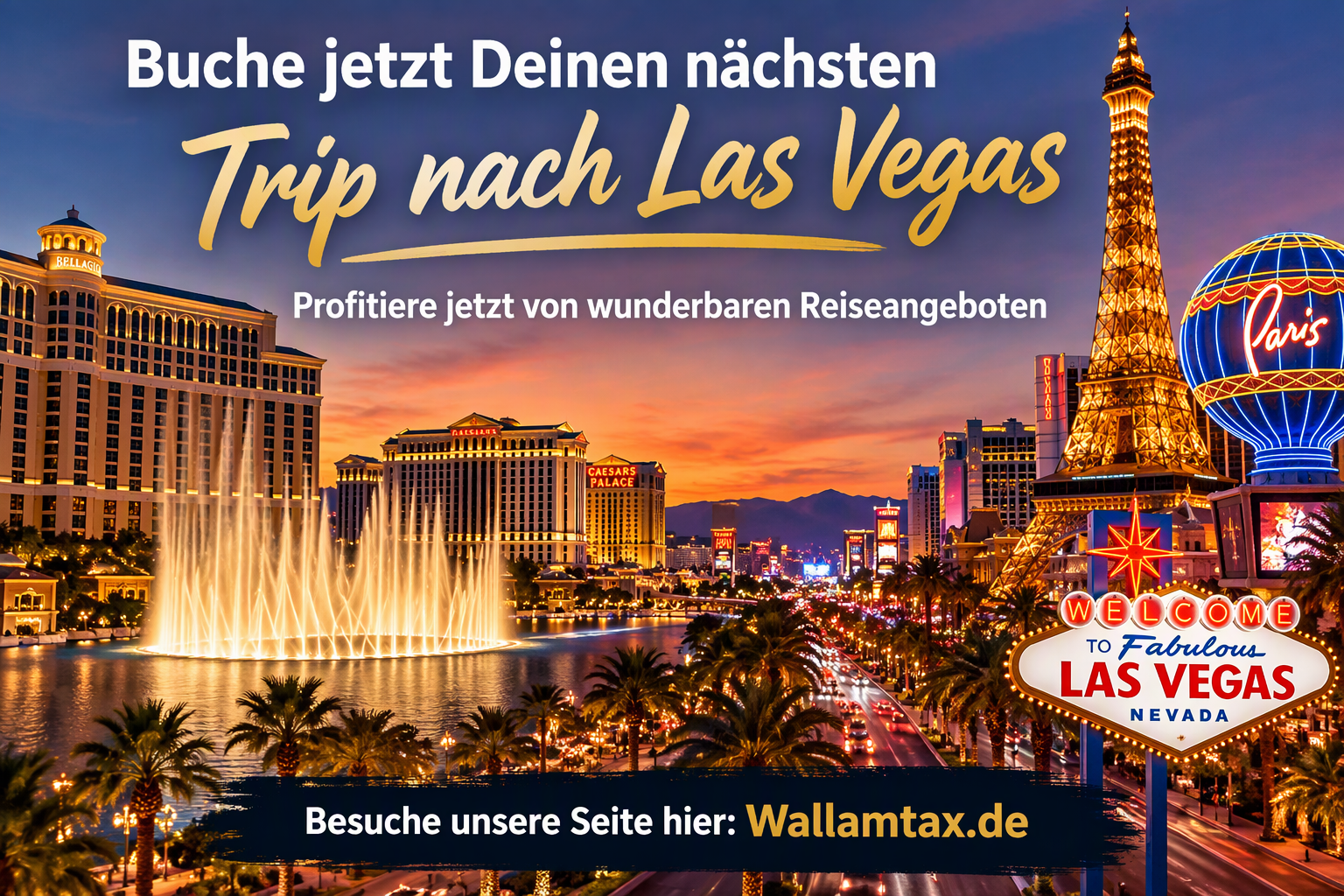 Buche Deinen nächsten Trip nach Las Vegas