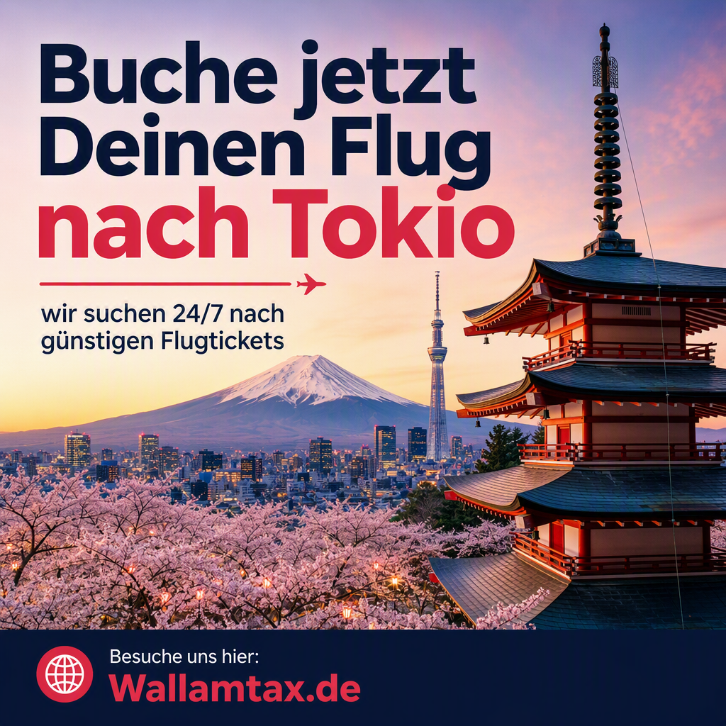 Buche jetzt Deinen Flug nach Tokio
