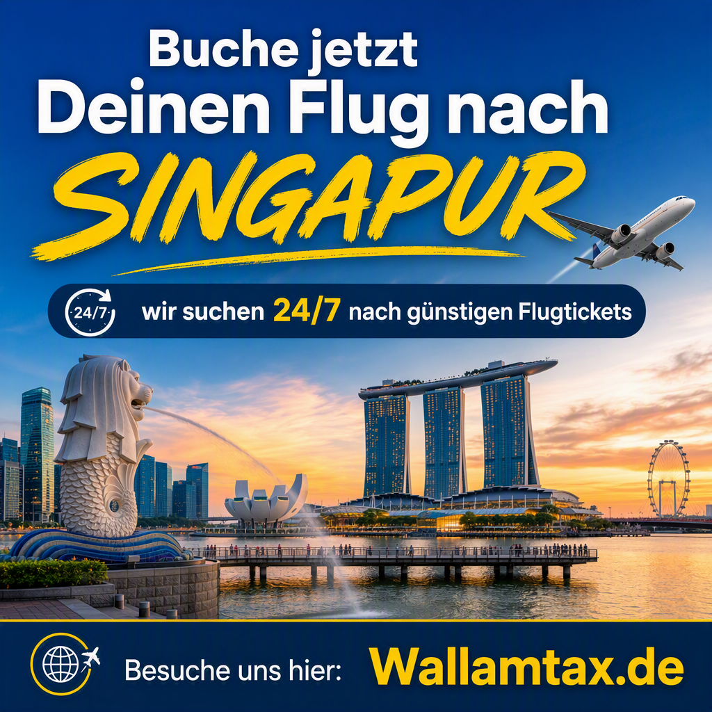 Buche jetzt Deinen Flug nach Singapur