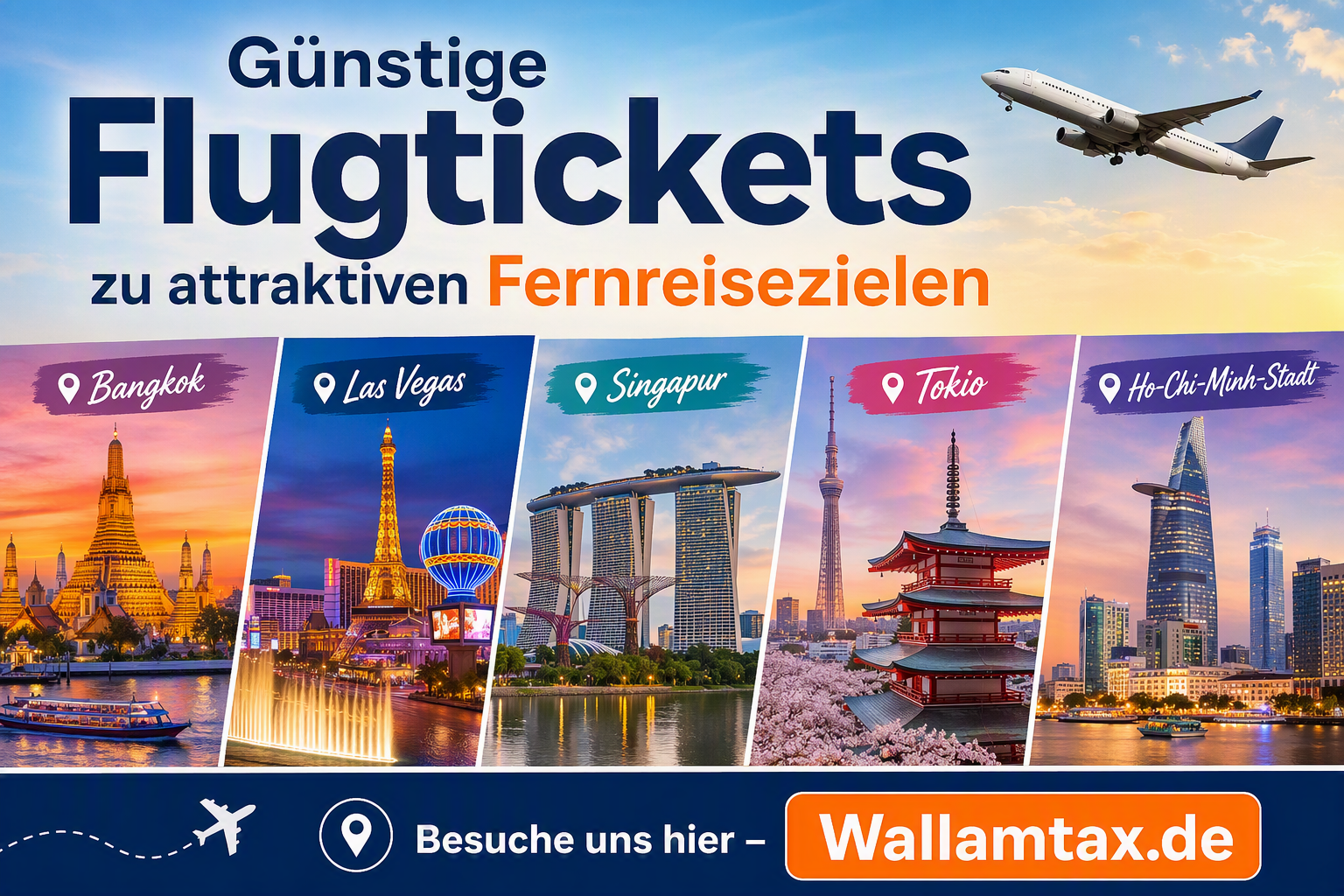 Günstige Flugtickets zu attraktiven Fernreisezielen